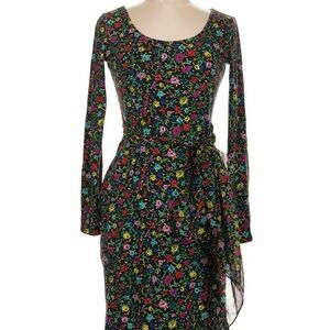 Betsey Johnson Multicolor Floral Long Sleeve Dress